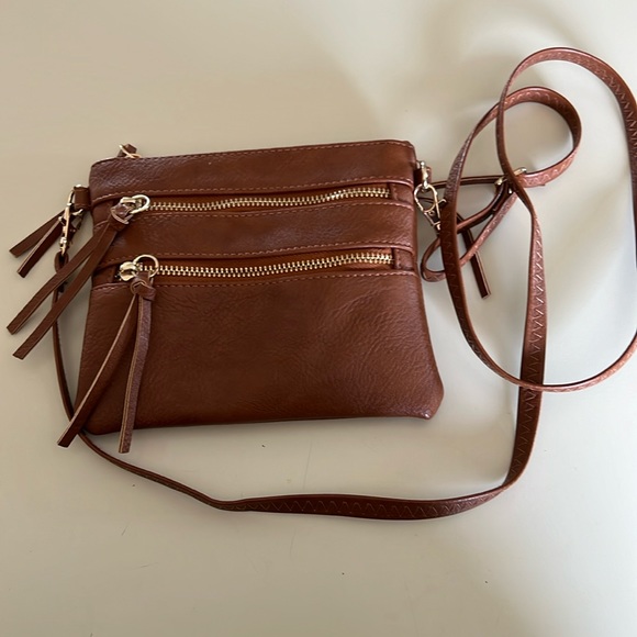 Handbags - Brand New Brown Leather Crossbody Purse